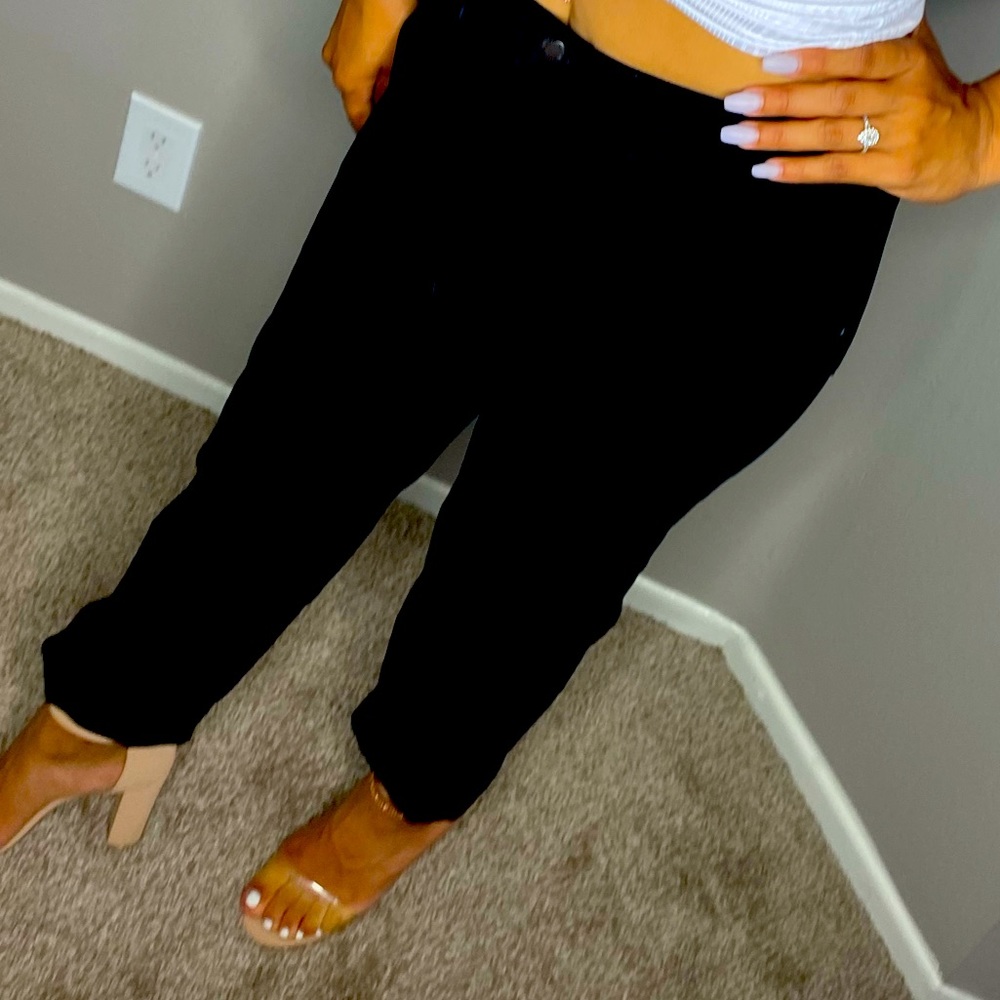 Black regular boyfriend jeans